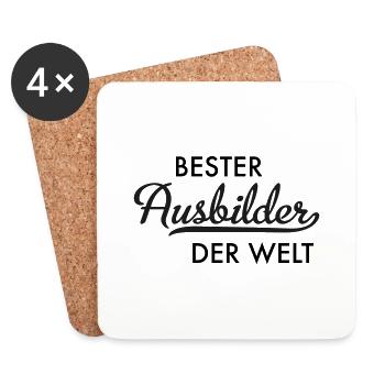Ausbilder - Untersetzer (4er-Set) - Weiß - Vorne