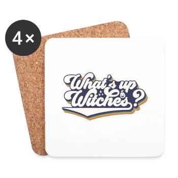 What s up witches happy halloween - Coasters (set of 4) - white - Front