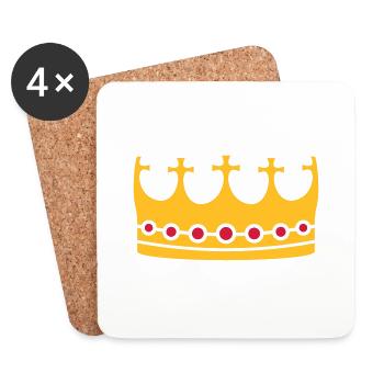 Bijoux Diamond Queen Crown - Dessous de verre (lot de 4) - blanc - Devant