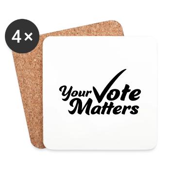 your vote matters Zitat - Untersetzer (4er-Set) - Weiß - Vorne