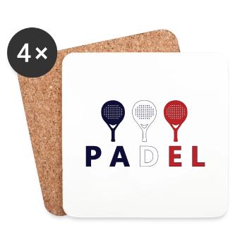 PADEL FRANKREICH 2 - Untersetzer (4er-Set) - Weiß - Vorne