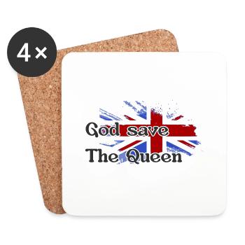 God save the queen - England - Coasters (set of 4) - white - Front