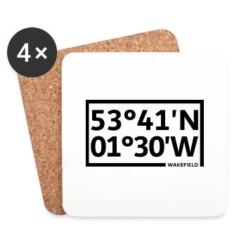 Wakefield coordinates - Coasters (set of 4) - white - Front