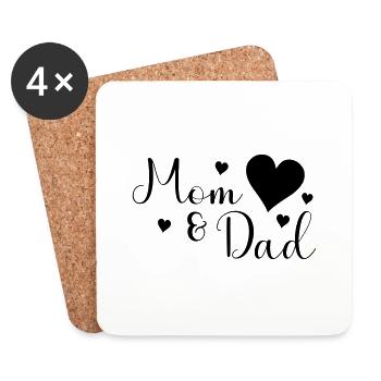 Mom and Dad - Untersetzer (4er-Set) - Weiß - Vorne
