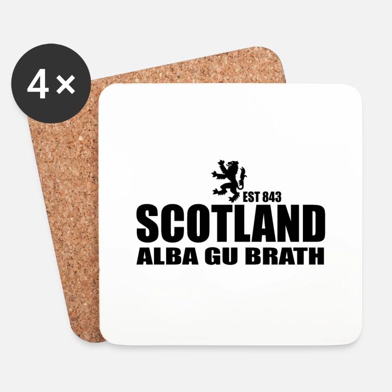 Schottland patriotisch - Untersetzer (4er-Set) - Weiß