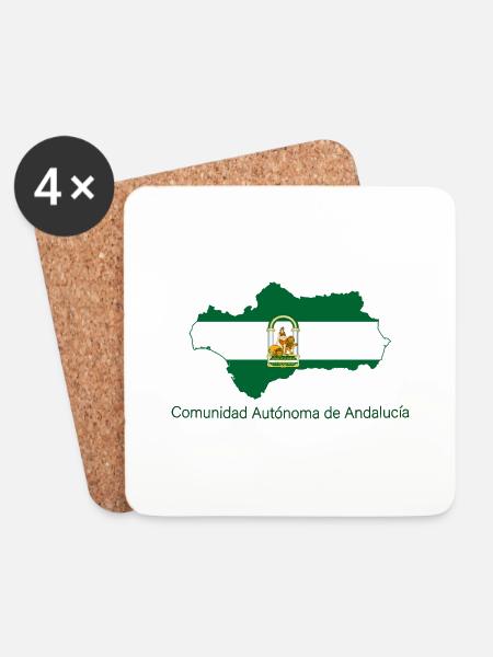 Andalusien - Untersetzer (4er-Set) - Weiß