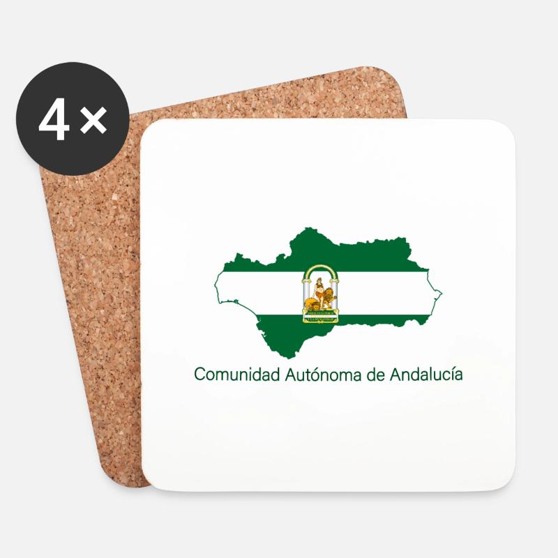 Andalusien - Untersetzer (4er-Set) - Weiß