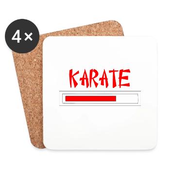 chargement de karaté - Dessous de verre (lot de 4) - blanc - Devant
