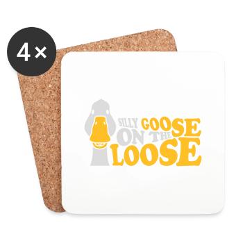 goose on the loose - Untersetzer (4er-Set) - Weiß - Vorne