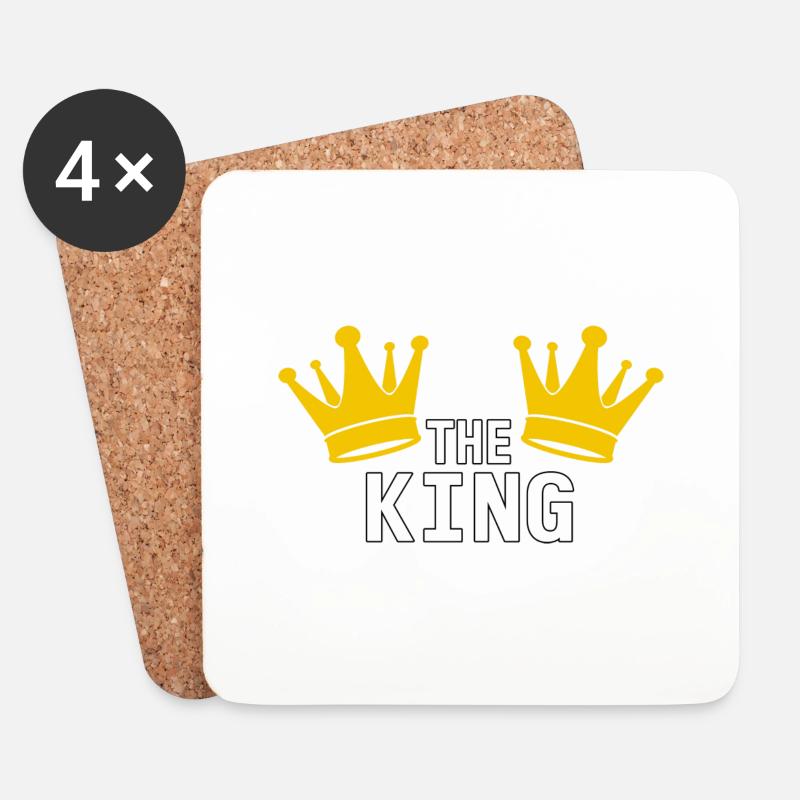 König - Untersetzer (4er-Set) - Weiß
