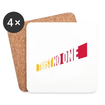 trust no one Zitat - Untersetzer (4er-Set) - Weiß - Vorne