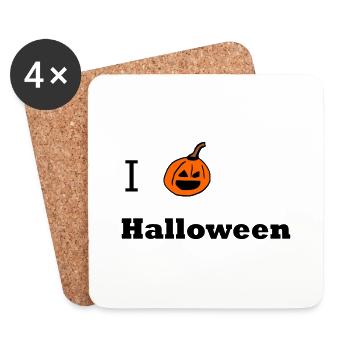 J’adore Halloween - Dessous de verre (lot de 4) - blanc - Devant
