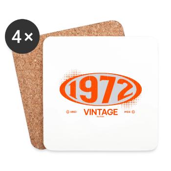 50ème anniversaire millésime 1972 - Dessous de verre (lot de 4) - blanc - Devant