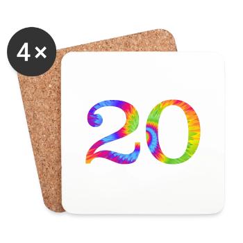 Numéro 20 - Dessous de verre (lot de 4) - blanc - Devant