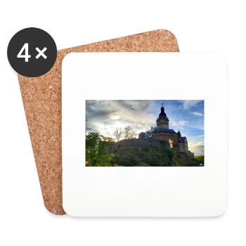 Château de Falkenstein - Dessous de verre (lot de 4) - blanc - Devant