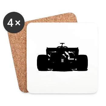 Car form (black/white) - Coasters (set of 4) - white - Front