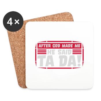 Après que Dieu m’ait fait - Dessous de verre (lot de 4) - blanc - Devant