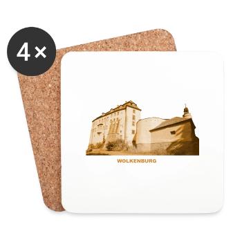 Wolkenburg Limbach-Oberfrohna Castle Saxony - Coasters (set of 4) - white - Front