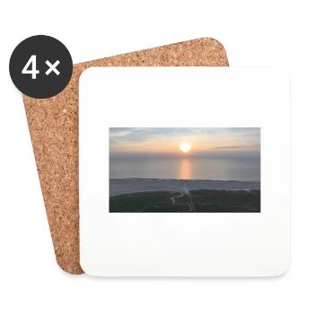 Sonnenuntergang - Sankt Peter Ording - Untersetzer (4er-Set) - Weiß - Vorne