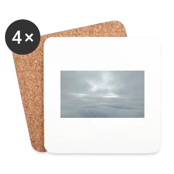 In den Wolken - Untersetzer (4er-Set) - Weiß - Vorne