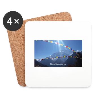 Nepal Annapurna - Untersetzer (4er-Set) - Weiß - Vorne