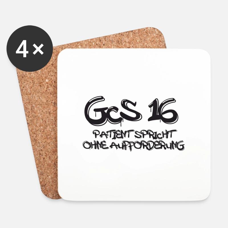 GCS 16 Graffiti - Untersetzer (4er-Set) - Weiß