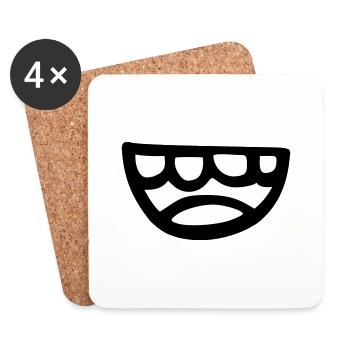 Smile - Dessous de verre (lot de 4) - blanc - Devant