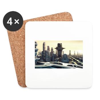 City of the future - Coasters (set of 4) - white - Front