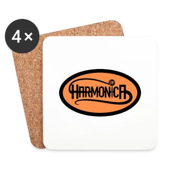 Harmonica Style logo for harmonica player - Coasters (set of 4) - white - Front