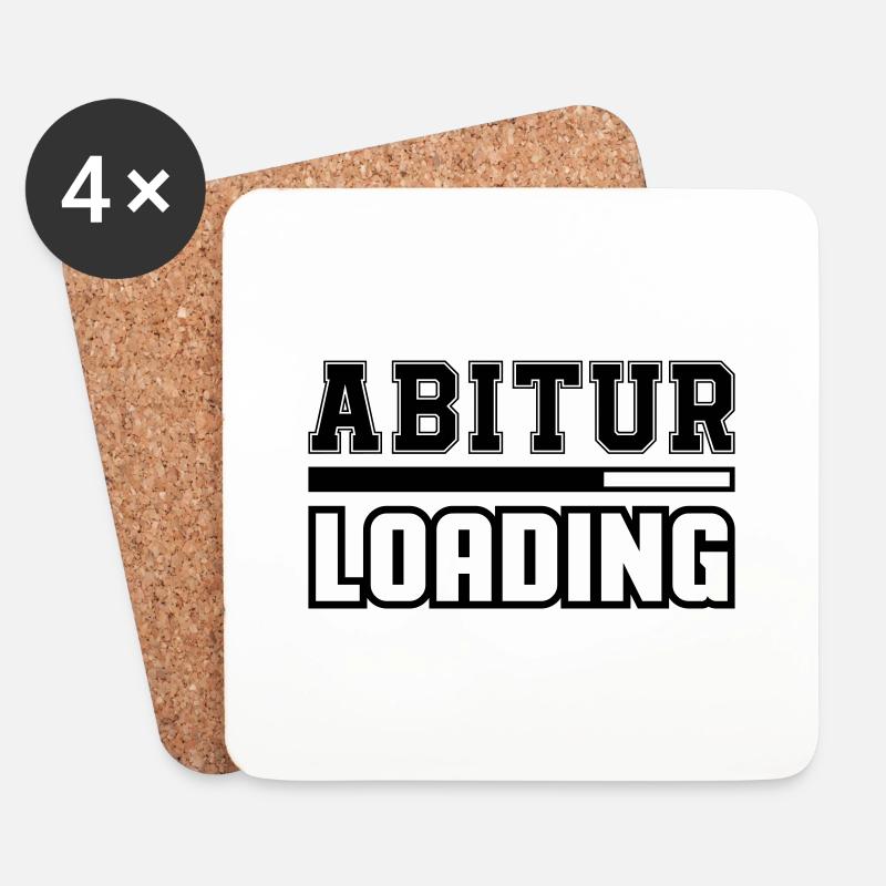 Abitur Loading - Untersetzer (4er-Set) - Weiß