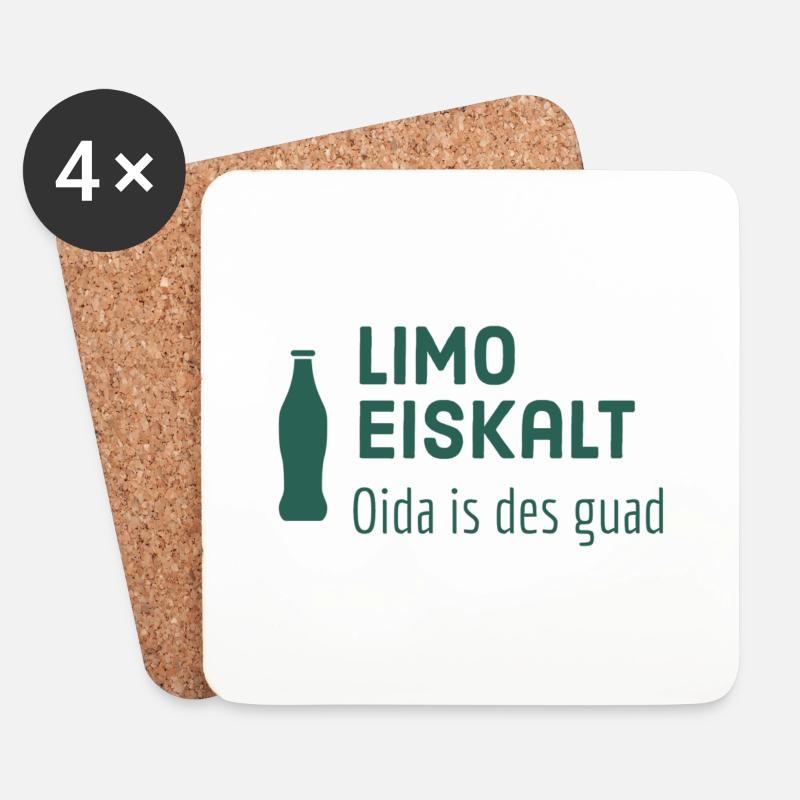 Limo eiskalt - Untersetzer (4er-Set) - Weiß