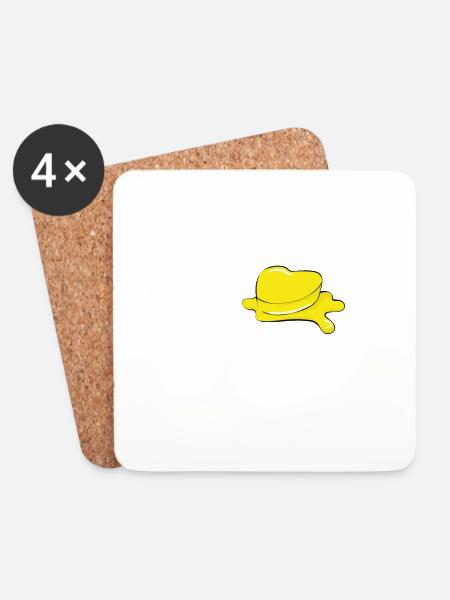 Ich liebe Butter - Untersetzer (4er-Set) - Weiß