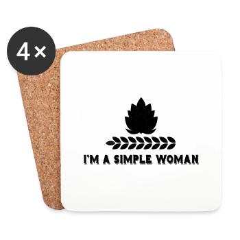 Beer Wine Whiskey Schnapps Alcohol - Coasters (set of 4) - white - Front