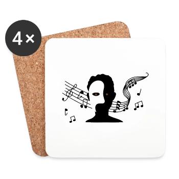 Le fantôme de l'Opéra - Dessous de verre (lot de 4) - blanc - Devant