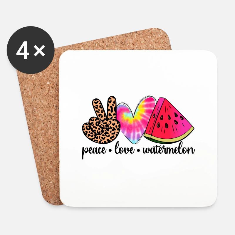 peace love - Untersetzer (4er-Set) - Weiß