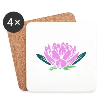 Lotus - Coasters (set of 4) - white - Front