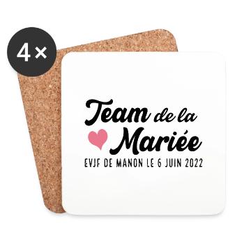 Enterrement Vie Jeune Fille pour faire la fête - Dessous de verre (lot de 4) - blanc - Devant