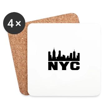 NYC New York USA America - Untersetzer (4er-Set) - Weiß - Vorne