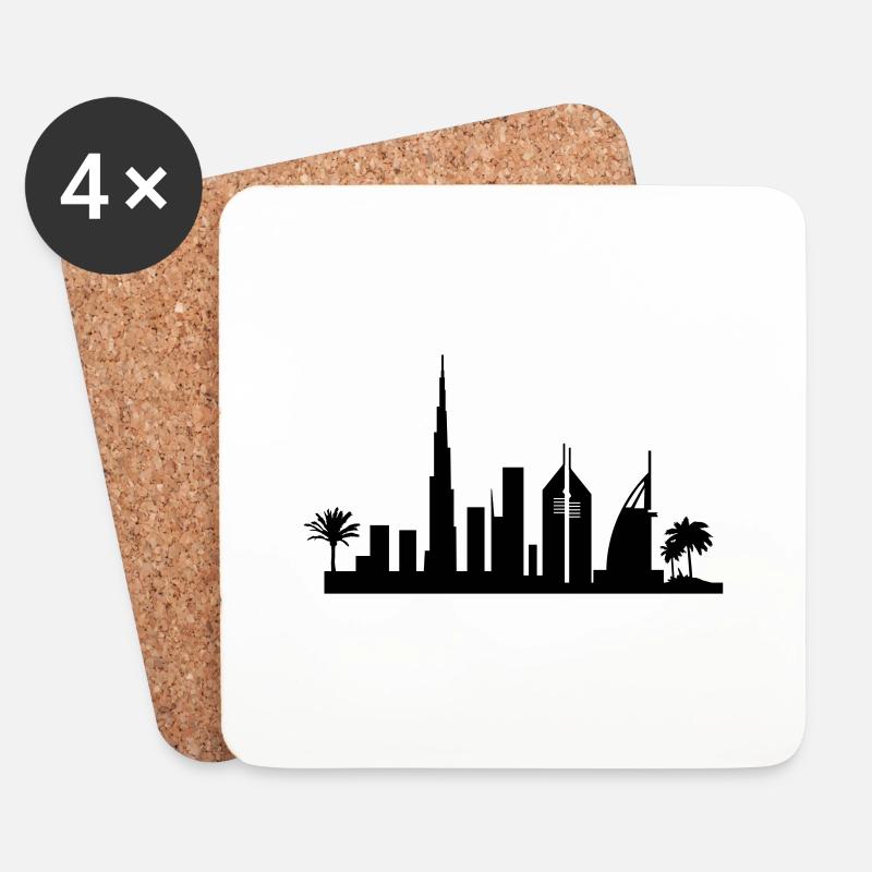 dubai skyline - Untersetzer (4er-Set) - Weiß