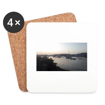 Ships with Landscape - Untersetzer (4er-Set) - Weiß - Vorne