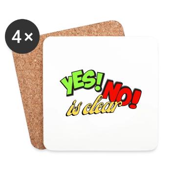 Ja Ne, is klar - Yes Now is Clear - Untersetzer (4er-Set) - Weiß - Vorne