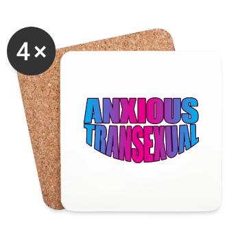 Transexuel anxieux 3 - Dessous de verre (lot de 4) - blanc - Devant