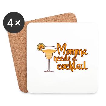 Momma Needs A Cocktail - Untersetzer (4er-Set) - Weiß - Vorne