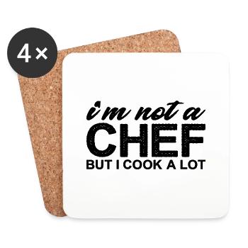 I'm Not A Chef But I Cook A Lot 3 - Untersetzer (4er-Set) - Weiß - Vorne