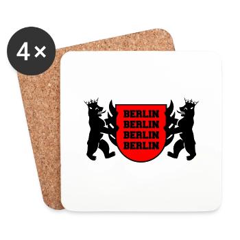 berlin wappen 2 - Untersetzer (4er-Set) - Weiß - Vorne