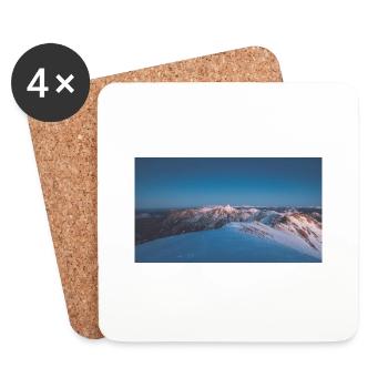Alpenglow on Agrafa Mountain Range - Coasters (set of 4) - white - Front