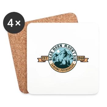 Bear Horn Mountain - Camping Psychedelics - Coasters (set of 4) - white - Front