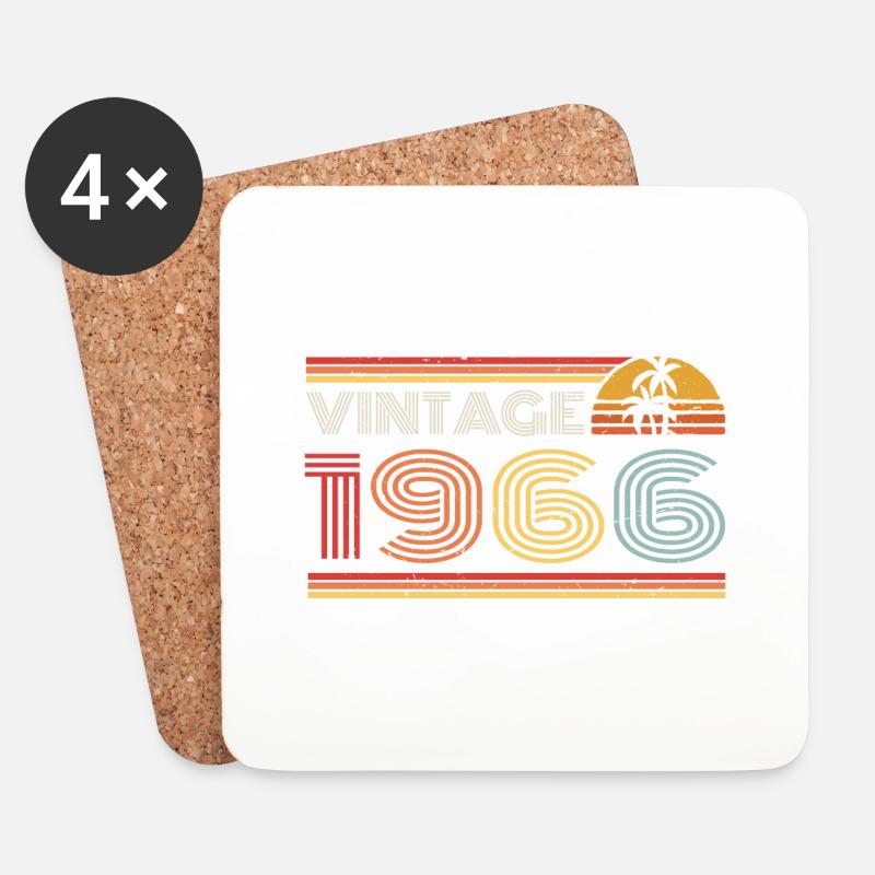 1966 Limited Edition Geburtstag Outfit 1966 vintag - Untersetzer (4er-Set) - Weiß