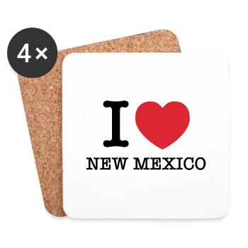 Ich liebe New Mexico | I Heart New Mexico - Untersetzer (4er-Set) - Weiß - Vorne