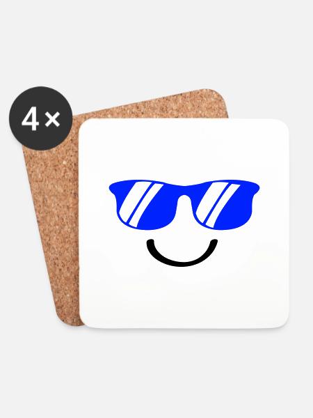 smile - Untersetzer (4er-Set) - Weiß